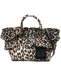 Ganni - Nylon Mini Tote Bag - Lyst
