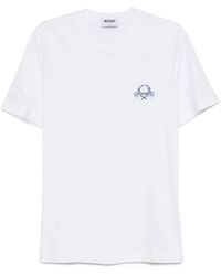 Moschino - Moschino Logo-Embroidered Cotton T-Shirt - Lyst