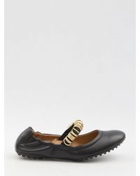 Tod's - Ballet Flats With Eyelets - Lyst