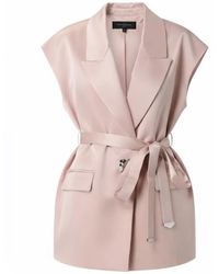 Pinko - Belted Satin Gilet - Lyst