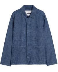 Jil Sander - Patch-Pocket Chambray Overshirt - Lyst