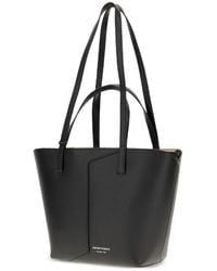 Emporio Armani - Small Leather Tote Bag - Lyst