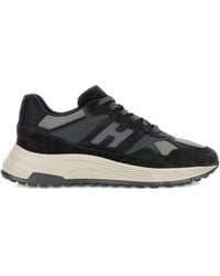 Hogan - Suede And Smooth Leather Hyperlight Sneakers With Technical Fabric Inserts Shoes - Lyst