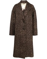 Golden Goose - Cocoon Wool Jacquard Coat - Lyst
