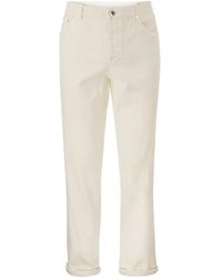 Brunello Cucinelli - Five-Pocket Traditional Fit Trousers - Lyst