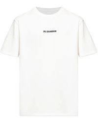 Jil Sander - Crewneck Short Sleeves Logo T-Shirt - Lyst