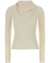 Zimmermann - Ivory Wool Valiant Sweater - Lyst