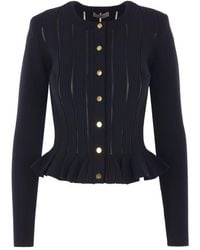 Elisabetta Franchi - Long Sleeve Cardigan - Lyst