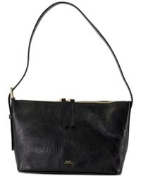 A.P.C. - Calfskin Shoulder Bag With Top Handle - Lyst