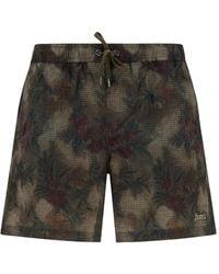 Herno - Tropical Pattern Ripstop Nylon Swim Shorts - Lyst