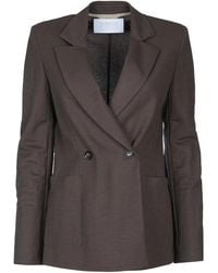 Harris Wharf London - D.B. Blazer With Shoulder Pads Rayon - Lyst