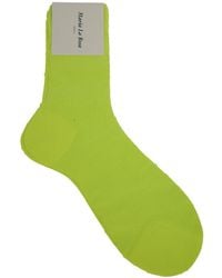 Maria La Rosa - One Ribbed Laminated Socks - Lyst