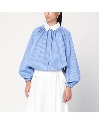 Patou - Striped Balloon-Sleeve Shirt - Lyst