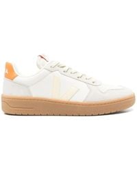 Veja - V-82 Grained Leather Pure Sneakers - Lyst