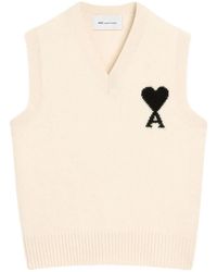 Ami Paris - Off Adc Sleevless Sweater - Lyst