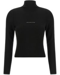 Alexander Wang - Ribbed Sweater With Logo - Lyst