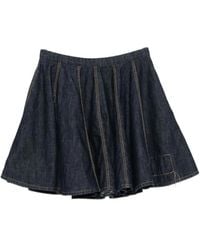 Susanne Bommer - Cotton Mini Skirt - Lyst