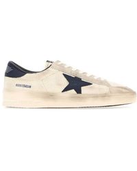 Golden Goose - Ivory Suede And Fabric Stardan Sneakers - Lyst