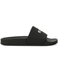 MSGM - Slide Sandal With Logo - Lyst