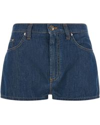 Versace - Chambray Denim Shorts - Lyst