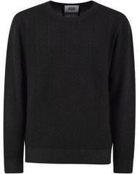 Alpha Studio - Merino Wool Cable-Knit Crew-Neck Jumper - Lyst