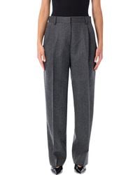 TOTEME - Herringbone Double-Pleat Trousers - Lyst