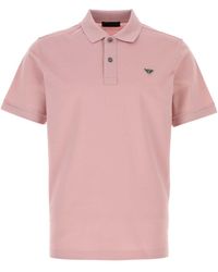 Prada - Pink Piquet Polo Shirt - Lyst