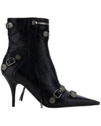 Balenciaga - Cagole Leather Ankle Boots - Lyst