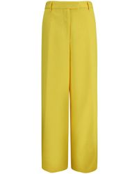 Dries Van Noten - Wide-Leg Pants Jacquard Viscose Trousers - Lyst