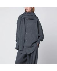 DARKPARK - Georgia Shirt With Removable Wool Scarf - Lyst