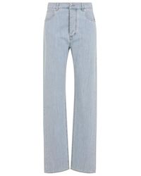 Bottega Veneta - Light Chambray Straight Pants - Lyst