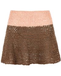 Loewe - Two-Tone Crochet Paula S Ibiza Mini Skirt - Lyst