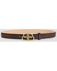 Balenciaga - Light Espresso Calf Leather Bb 25 Thin Belt - Lyst