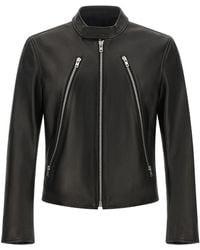 Maison Margiela - '5-Zip' Leather Jacket - Lyst