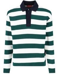 Gucci - Embroidered Silk Blend Polo Shirt - Lyst