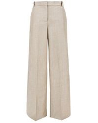 Pinko - Lurex Viscose And Wool-Blend Pants - Lyst