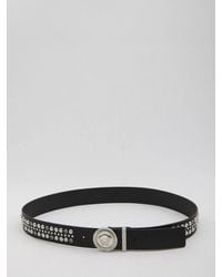 Versace - Medusa Belt With Studs - Lyst