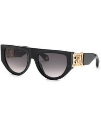 Roberto Cavalli - Nero Lucido Acetate And Metal Sunglasses - Lyst