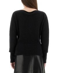Tom Ford - Long Sleeve Boat Neck Knit With Metal Plaque - Lyst