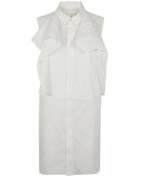 Sacai - Ruffle Detail Shirt Dress - Lyst