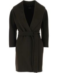 Max Mara - Max Mara S Dark Wool Messi Coat - Lyst