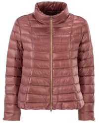 Herno - Ultra-Light Satin Down Jacket With Flared Back - Lyst