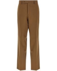 Fendi - Gabardine Wool Trousers - Lyst
