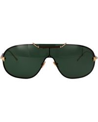 Moncler Genius - Oro Carico Lucido Verde Metal Sunglasses - Lyst