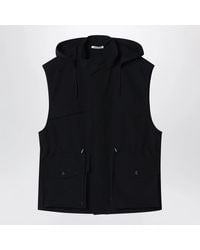 AURALEE - Wool Canvas Gilet With Drawstring - Lyst