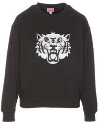 KENZO - Happy Tiger Logo Sweatshirt - Lyst
