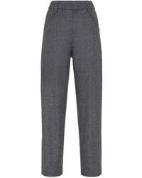 Brunello Cucinelli - Wool And Cashmere Pants - Lyst