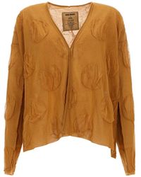 Uma Wang - Textured V Neck Cardigan - Lyst