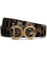 Dolce & Gabbana - Dolce & Gabbana Dg Girls Leather Belt - Lyst