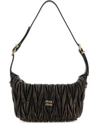 Miu Miu - Dark Leather Handbag - Lyst